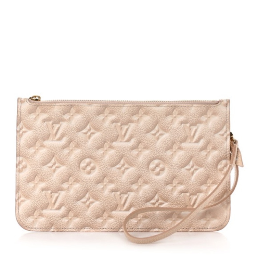 LOUIS VUITTON
Empreinte Monogram Summer Stardust Neverfull MM Pochette Clair